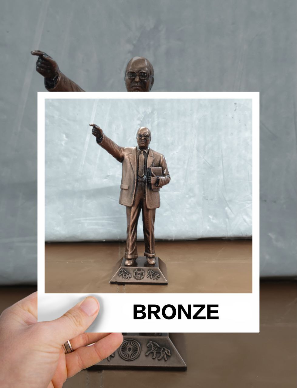 DR.BR.AMBEDKAR PREMIUM HEAVY METAL STATUE 10CM