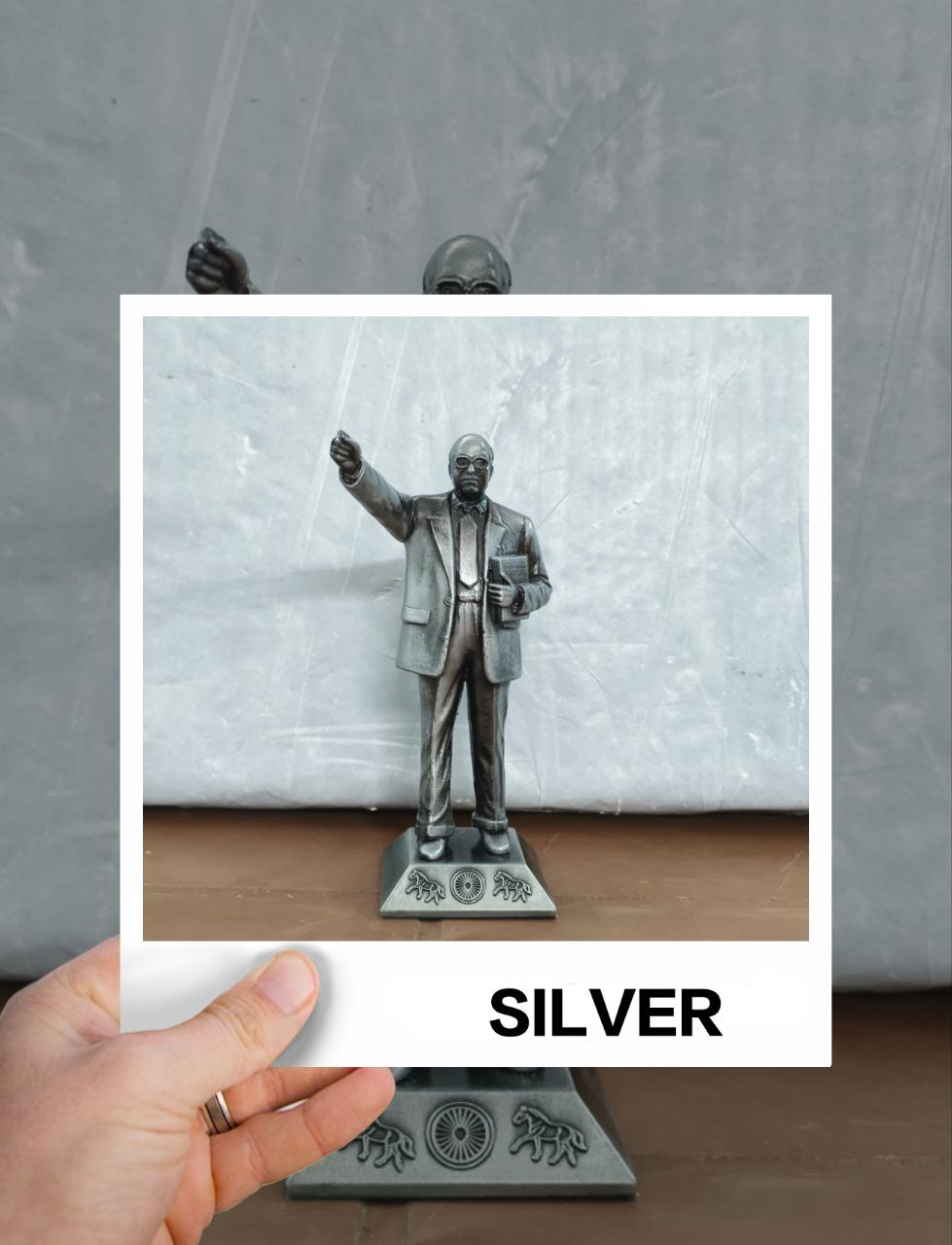 DR.BR.AMBEDKAR PREMIUM HEAVY METAL STATUE 10CM