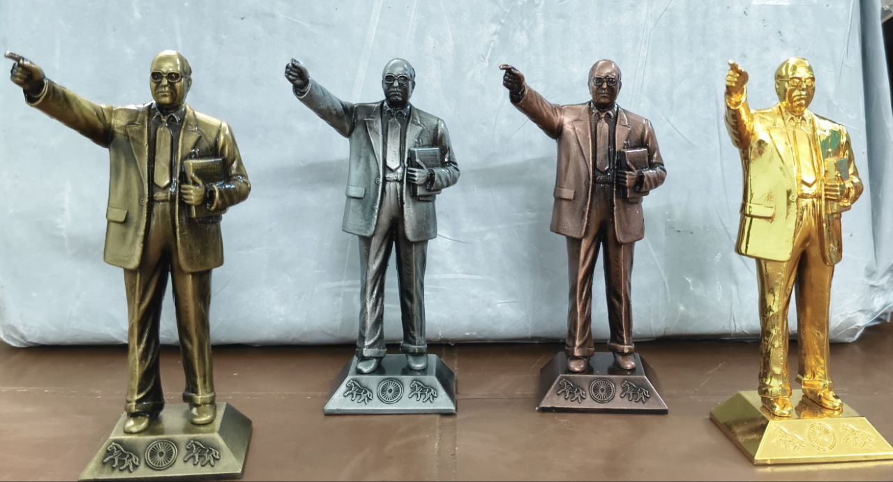 DR.BR.AMBEDKAR PREMIUM HEAVY METAL STATUE 10CM