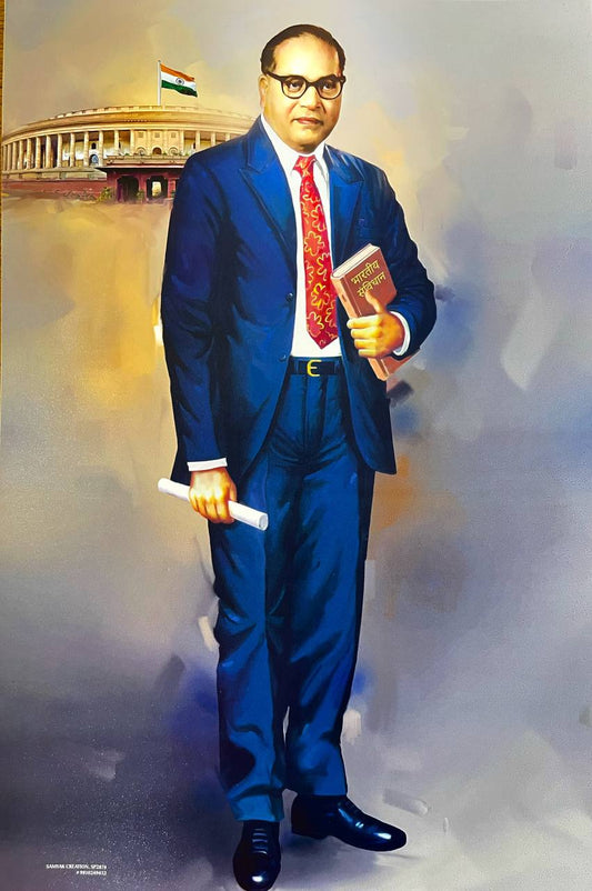 Dr Ambedkar man In Blue Poster