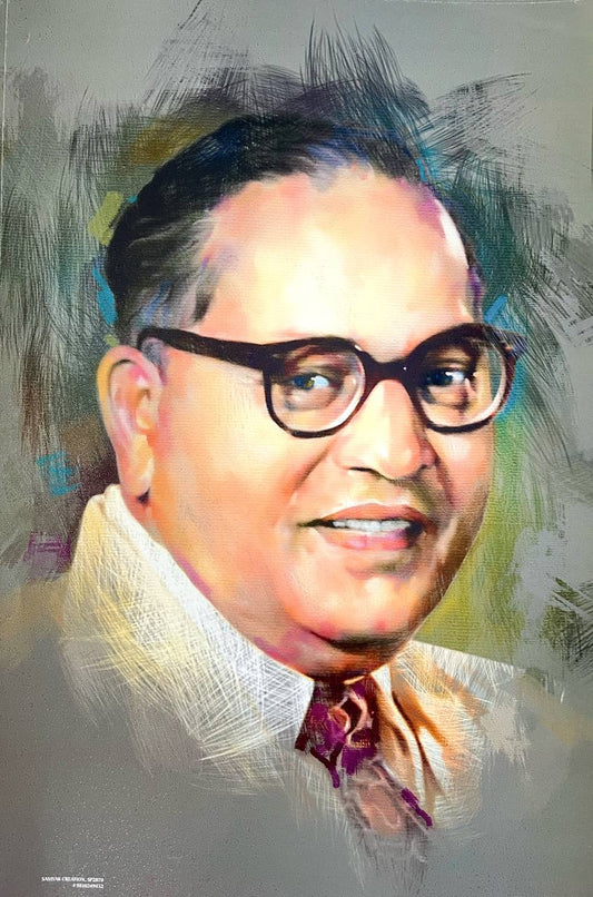 Dr Ambedkar Brush painting Poster