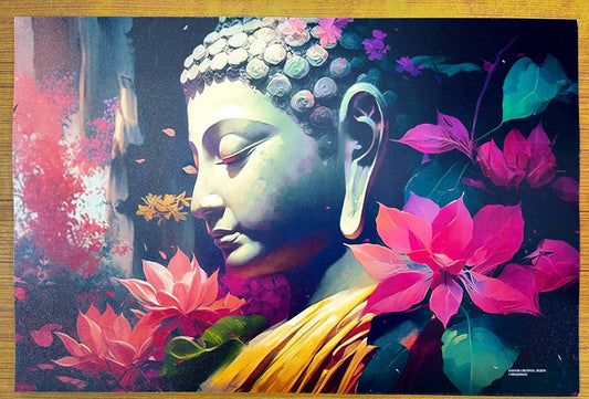 Buddha Flower Poster