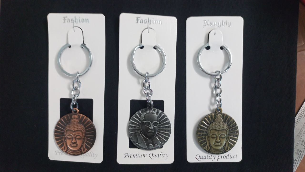 Gautam Buddha & Dr Ambedkar Premium metal Keychain