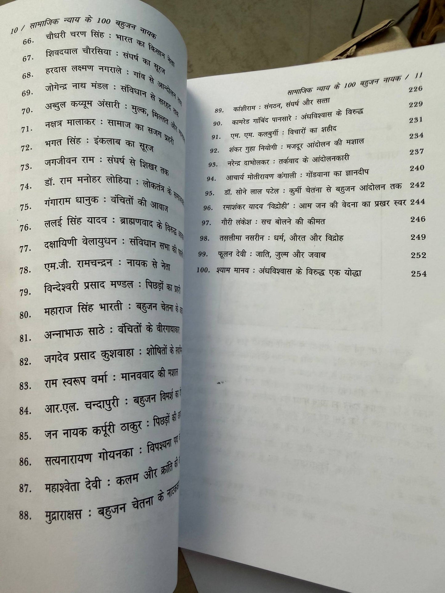 Samajik Nyay ke
100 Bahujan Nayak
(Charvak se Aaj tak)