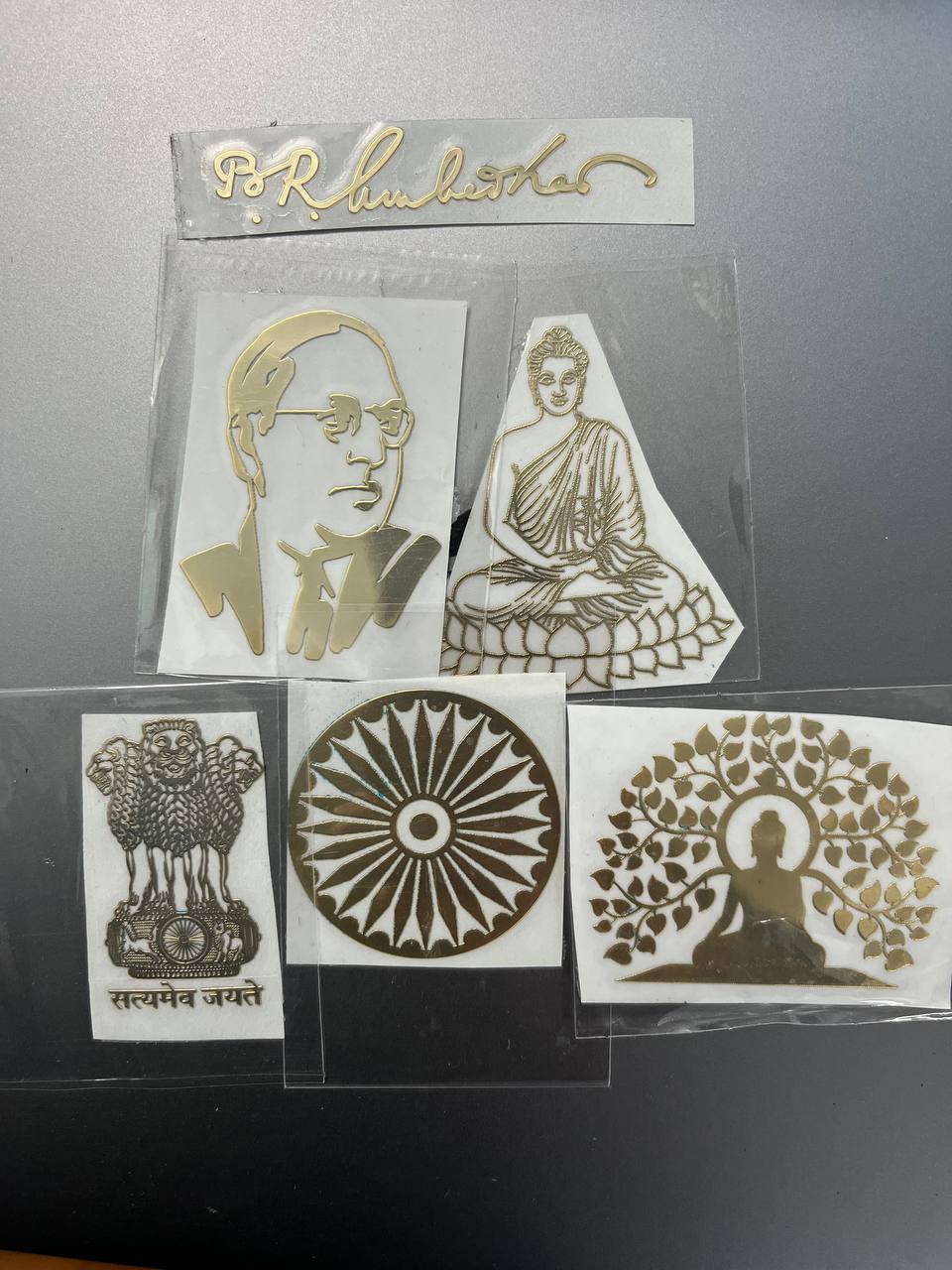 Six Ambedkarite Premium Metal Sticker