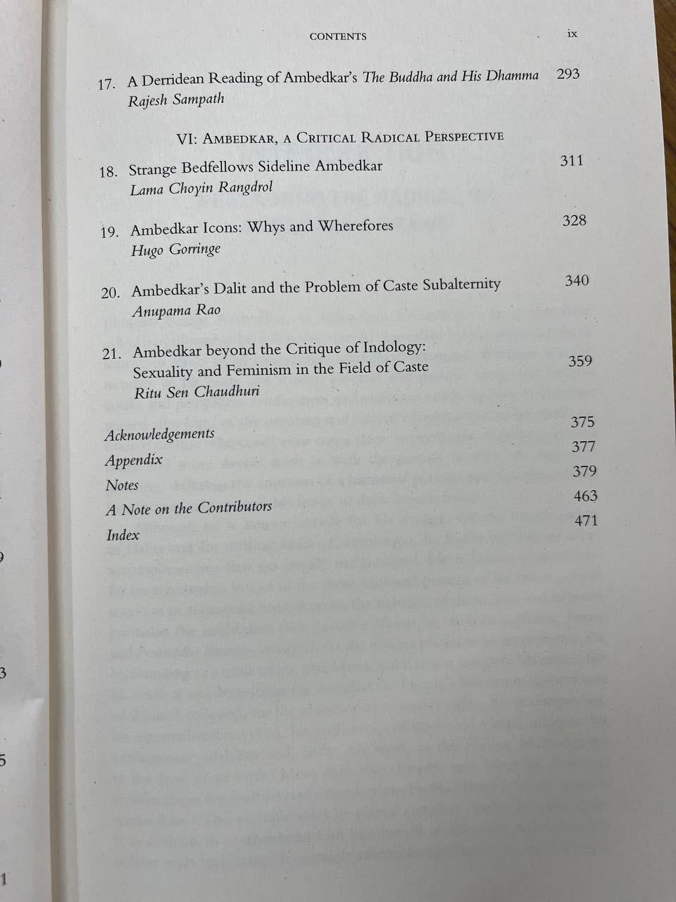 The Redical In Ambedkar Critical Reflections