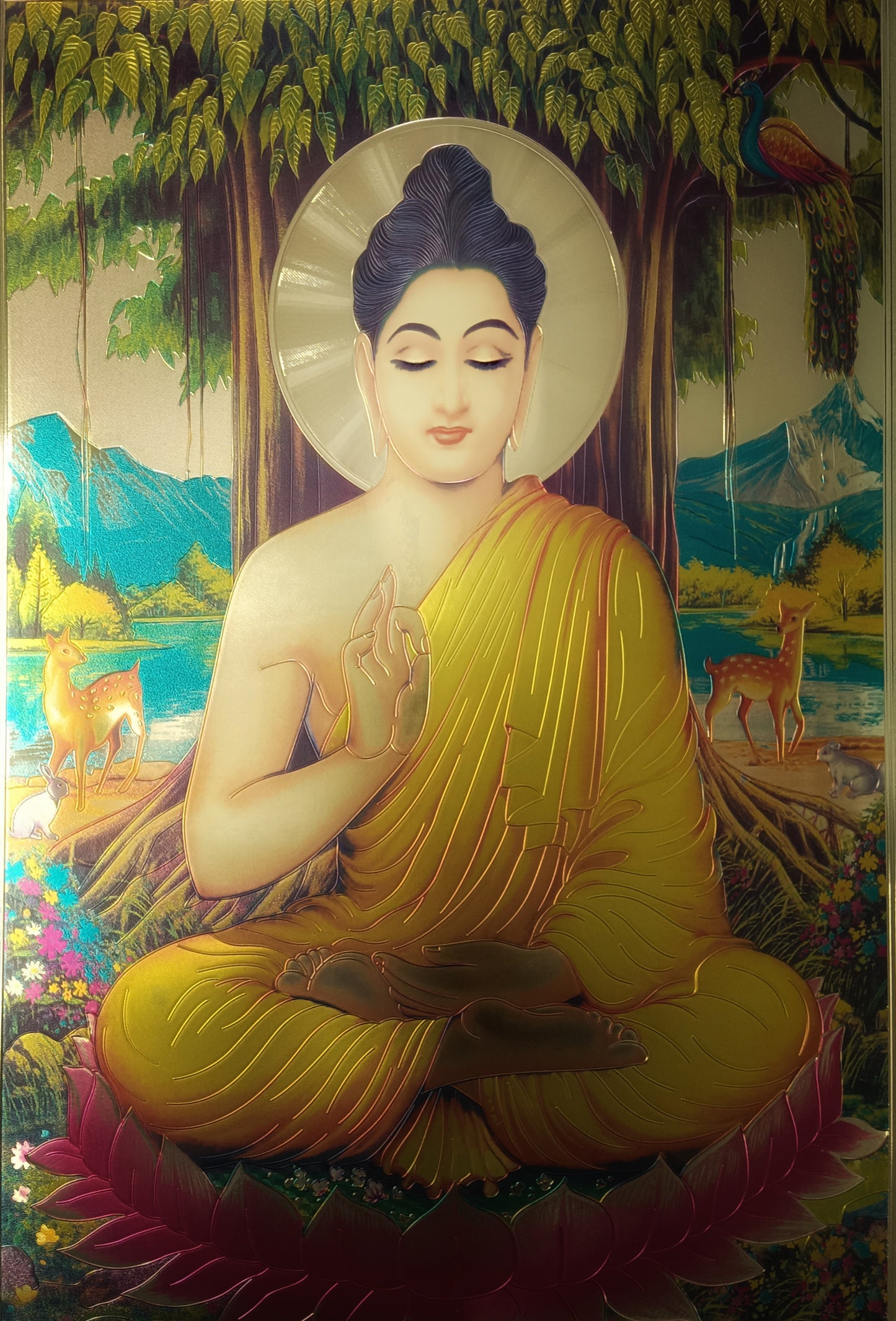 Buddha Vitarka Metalic Poster (Pack of 2)
