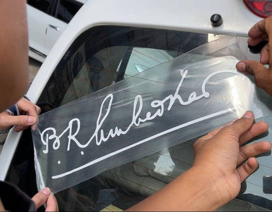 BabaSaheb Signature Reflector White Bike (Pack of 2)