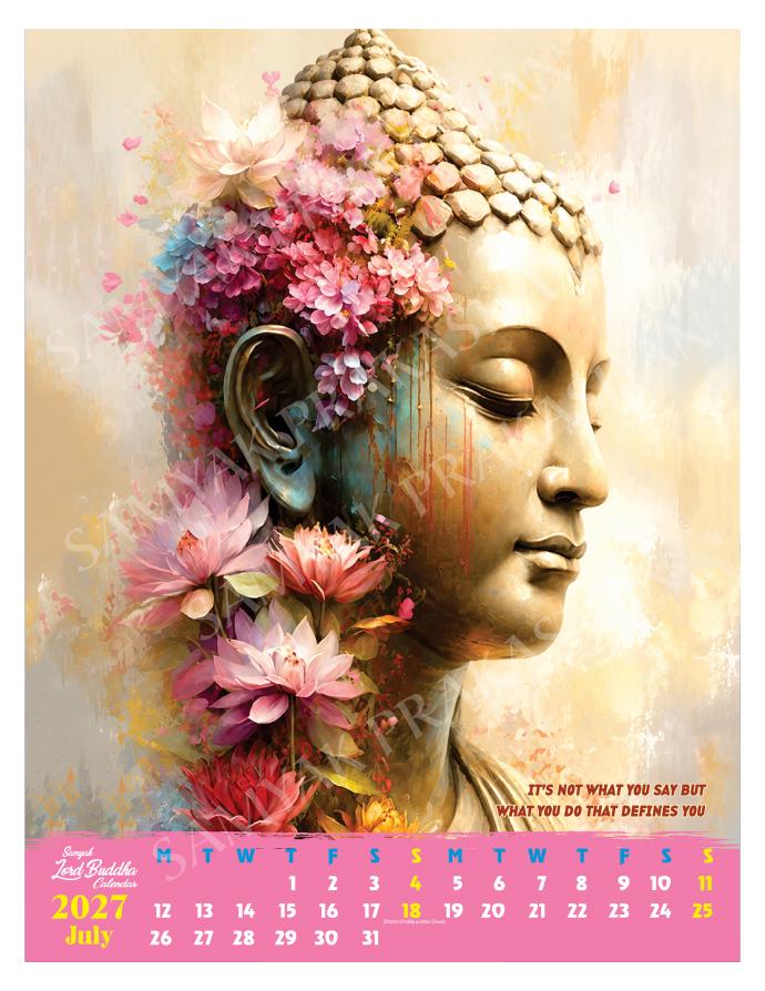 Buddha Calendar 2027 July