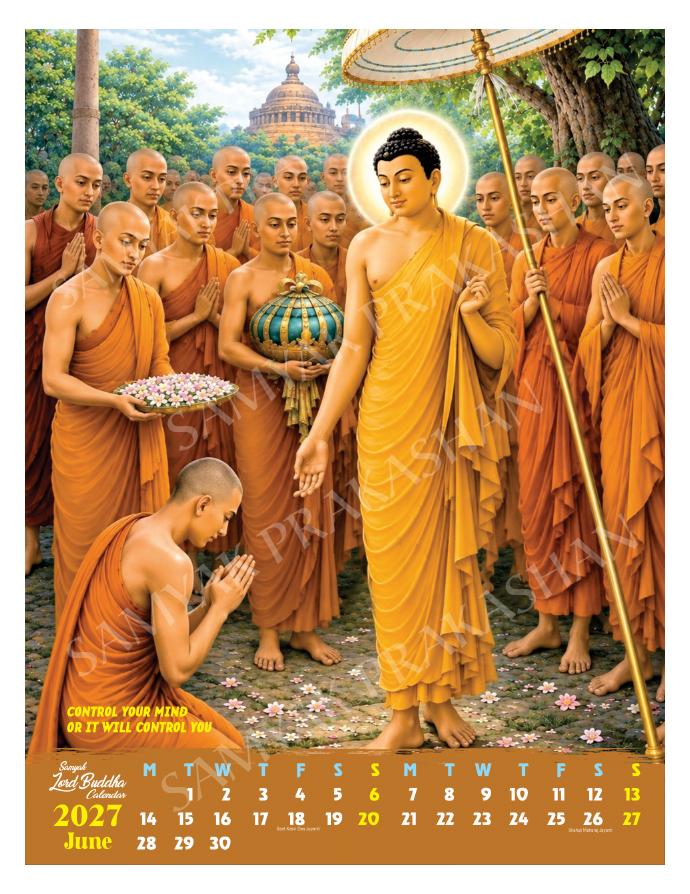 Buddha Calendar 2027 June