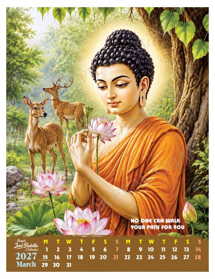 Buddha Calendar 2027 March