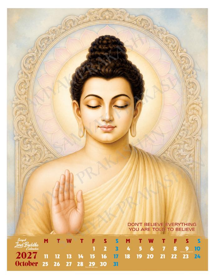 Buddha Calendar 2027 October