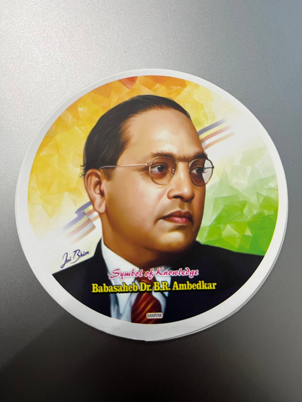 Dr Ambedkar Round Photo Sticker (10 piece)
