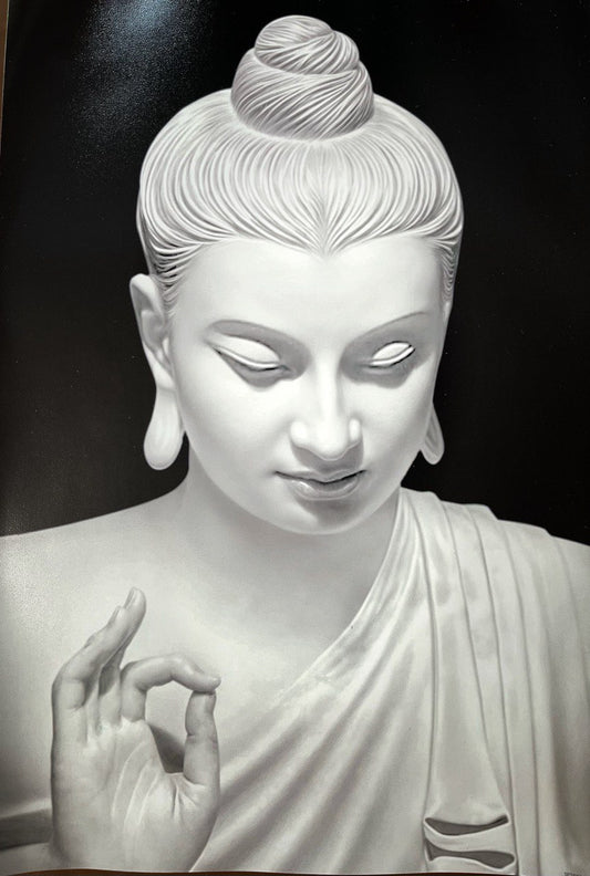 Gautam buddha Black & White Poster