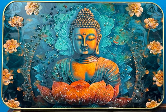 Premium Crystal Buddha Wall Painting For decoration