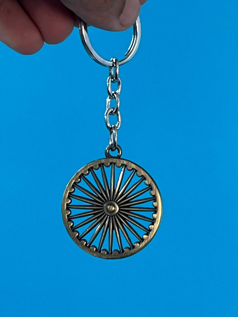 Ashok Chakra Premium Metal Keychain