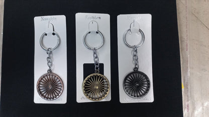 Ashok Chakra Premium Metal Keychain