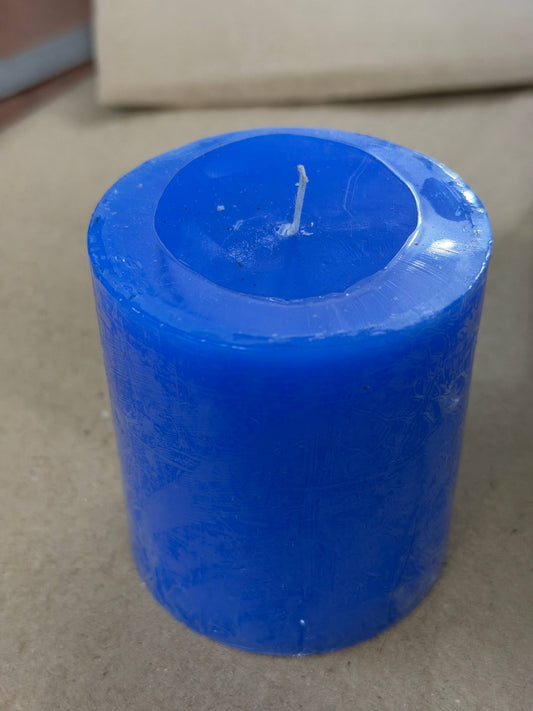 Blue pilar candle 2.5x3