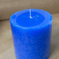Blue pilar candle 2.5x3