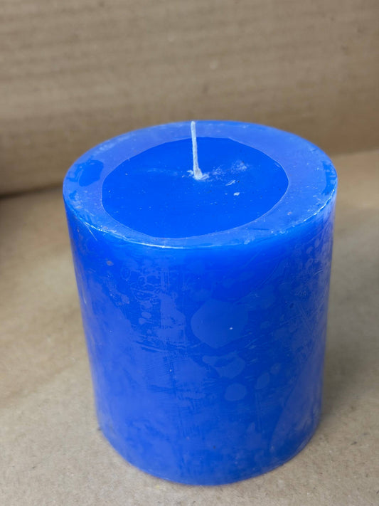 Blue pilar candle 2.5x3