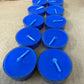 Set of 10 blue tea candle