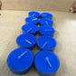 Set of 10 blue tea candle