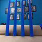 Set of 4 blue taper candle
