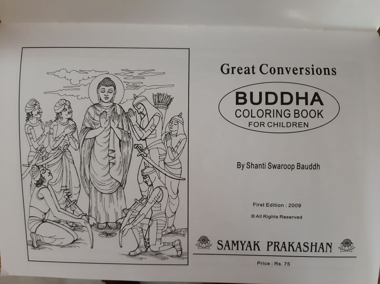 Buddha Coloring Book For Children (Landscape)