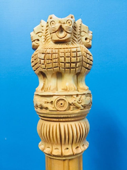 Ashok Stambh 12 inch large wooden premium quality