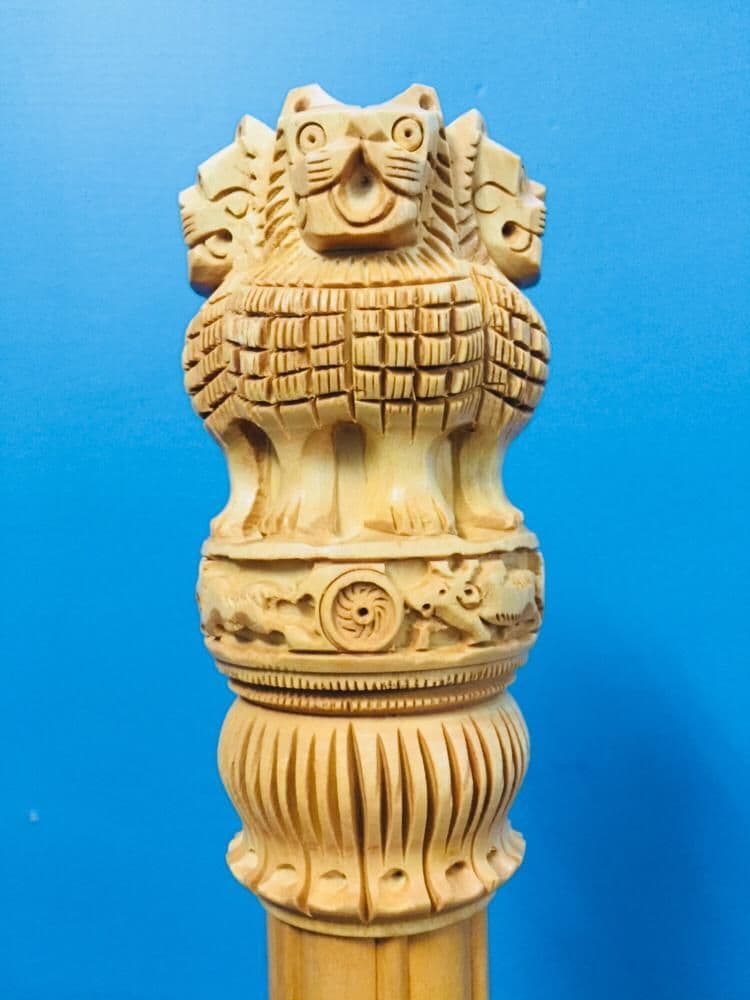 Ashok Stambh 12 inch large wooden premium quality