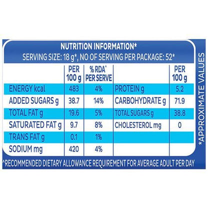 Cadbury Oreo Chocolatey Sandwich Biscuit - Crunchy, Vanilla Flavour, Mega Family Pack, 972 g