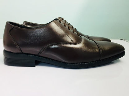 Genuine Leather Dark brown Lace Up Formal Shoes for Men