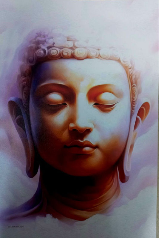 Gautam Buddha Face Poster Pack of 2 (Sp2865)